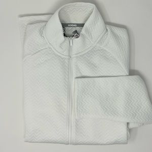 NWT. Adidas women’s quited golf jacket. Size large. White.